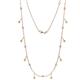 1 - Belina 0.51 ctw (17 Stn/2mm) Round Yellow Sapphire and Lab Grown Diamond Drop Station Necklace 