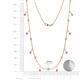 3 - Belina 0.52 ctw (17 Stn/2mm) Round Pink Sapphire and Lab Grown Diamond Drop Station Necklace 