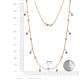 3 - Belina 0.49 ctw (17 Stn/2mm) Round Tanzanite and Lab Grown Diamond Drop Station Necklace 