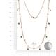 3 - Belina 0.56 ctw (17 Stn/2mm) Round Green Garnet and Lab Grown Diamond Drop Station Necklace 