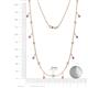 3 - Belina 0.45 ctw (17 Stn/2mm) Round Amethyst and Lab Grown Diamond Drop Station Necklace 