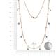 3 - Belina 0.47 ctw (17 Stn/2mm) Round Blue Topaz and Lab Grown Diamond Drop Station Necklace 