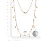 3 - Belina 0.45 ctw (17 Stn/2mm) Round Citrine and Lab Grown Diamond Drop Station Necklace 