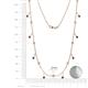 3 - Belina 0.56 ctw (17 Stn/2mm) Round Red Garnet and Lab Grown Diamond Drop Station Necklace 
