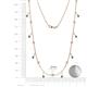 3 - Belina 0.47 ctw (17 Stn/2mm) Round Emerald and Lab Grown Diamond Drop Station Necklace 
