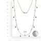 3 - Belina 0.52 ctw (17 Stn/2mm) Round Black Diamond and Lab Grown Diamond Drop Station Necklace 