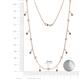 3 - Belina 0.51 ctw (17 Stn/2mm) Round Smoky Quartz and Lab Grown Diamond Drop Station Necklace 