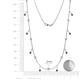 3 - Belina 0.47 ctw (17 Stn/2mm) Round London Blue Topaz and Lab Grown Diamond Drop Station Necklace 