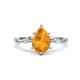 1 - Nuria 1.31 ctw Pear Shape Citrine  (9X6 mm) accented Natural Diamonds Engagement Ring 