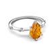 5 - Nuria 1.31 ctw Pear Shape Citrine  (9X6 mm) accented Natural Diamonds Engagement Ring 