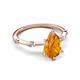 5 - Nuria 1.31 ctw Pear Shape Citrine  (9X6 mm) accented Natural Diamonds Engagement Ring 