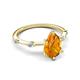 5 - Nuria 1.31 ctw Pear Shape Citrine  (9X6 mm) accented Natural Diamonds Engagement Ring 