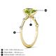 4 - Nuria 1.61 ctw Pear Shape Peridot  (9X6 mm) accented Natural Diamonds Engagement Ring 