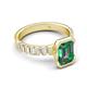5 - Dionne 3.56 ctw Emerald Shape Created Alexandrite (9 X 7 mm) accented Baguette Shape Lab Grown Diamonds Engagement Ring 