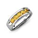 3 - Caleb 0.75 ctw Citrine Comfort Fit Men Wedding Band (6 mm) 