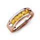 3 - Caleb 0.75 ctw Citrine Comfort Fit Men Wedding Band (6 mm) 