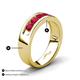 4 - Caleb 0.85 ctw Ruby Comfort Fit Men Wedding Band (6 mm) 