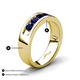 4 - Caleb 0.85 ctw Blue Sapphire Comfort Fit Men Wedding Band (6 mm) 