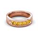 5 - Caleb 0.75 ctw Citrine Comfort Fit Men Wedding Band (6 mm) 