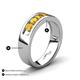 4 - Caleb 0.75 ctw Citrine Comfort Fit Men Wedding Band (6 mm) 