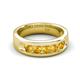 5 - Caleb 0.75 ctw Citrine Comfort Fit Men Wedding Band (6 mm) 