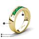 4 - Caleb 0.75 ctw Emerald Comfort Fit Men Wedding Band (6 mm) 