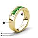 4 - Caleb 0.89 ctw Green Garnet Comfort Fit Men Wedding Band (6 mm) 