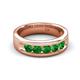 5 - Caleb 0.89 ctw Green Garnet Comfort Fit Men Wedding Band (6 mm) 