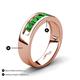 4 - Caleb 0.89 ctw Green Garnet Comfort Fit Men Wedding Band (6 mm) 