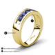 4 - Caleb 0.75 ctw Iolite Comfort Fit Men Wedding Band (6 mm) 