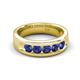 5 - Caleb 0.75 ctw Iolite Comfort Fit Men Wedding Band (6 mm) 