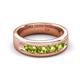 5 - Caleb 0.89 ctw Peridot Comfort Fit Men Wedding Band (6 mm) 