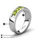 4 - Caleb 0.89 ctw Peridot Comfort Fit Men Wedding Band (6 mm) 