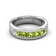 5 - Caleb 0.89 ctw Peridot Comfort Fit Men Wedding Band (6 mm) 