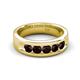 5 - Caleb 0.89 ctw Red Garnet Comfort Fit Men Wedding Band (6 mm) 