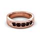 5 - Caleb 0.89 ctw Red Garnet Comfort Fit Men Wedding Band (6 mm) 