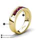 4 - Caleb 0.89 ctw Rhodolite Garnet Comfort Fit Men Wedding Band (6 mm) 