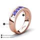 4 - Caleb 0.80 ctw Tanzanite Comfort Fit Men Wedding Band (6 mm) 