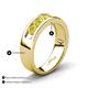 4 - Caleb 0.80 ctw Yellow Diamond Comfort Fit Men Wedding Band (6 mm) 