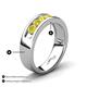 4 - Caleb 0.80 ctw Yellow Diamond Comfort Fit Men Wedding Band (6 mm) 