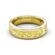 5 - Caleb 0.85 ctw Yellow Sapphire Comfort Fit Men Wedding Band (6 mm) 