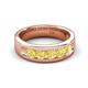 5 - Caleb 0.85 ctw Yellow Sapphire Comfort Fit Men Wedding Band (6 mm) 