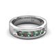 5 - Caleb 1.10 ctw Created Alexandrite Comfort Fit Men Wedding Band (6 mm) 