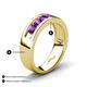 4 - Caleb 0.75 ctw Amethyst Comfort Fit Men Wedding Band (6 mm) 