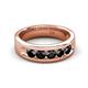 5 - Caleb 0.85 ctw Black Diamond Comfort Fit Men Wedding Band (6 mm) 