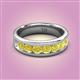 2 - Irvin 1.12 ctw Yellow Diamond Seven Stone Comfort Fit Men Wedding Band (6 mm) 