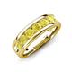 3 - Irvin 1.12 ctw Yellow Diamond Seven Stone Comfort Fit Men Wedding Band (6 mm) 