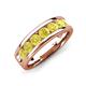 3 - Irvin 1.12 ctw Yellow Diamond Seven Stone Comfort Fit Men Wedding Band (6 mm) 