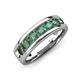 3 - Irvin 1.54 ctw Created Alexandrite Seven Stone Comfort Fit Men Wedding Band (6 mm) 