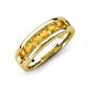 3 - Irvin 1.05 ctw Citrine Seven Stone Comfort Fit Men Wedding Band (6 mm) 